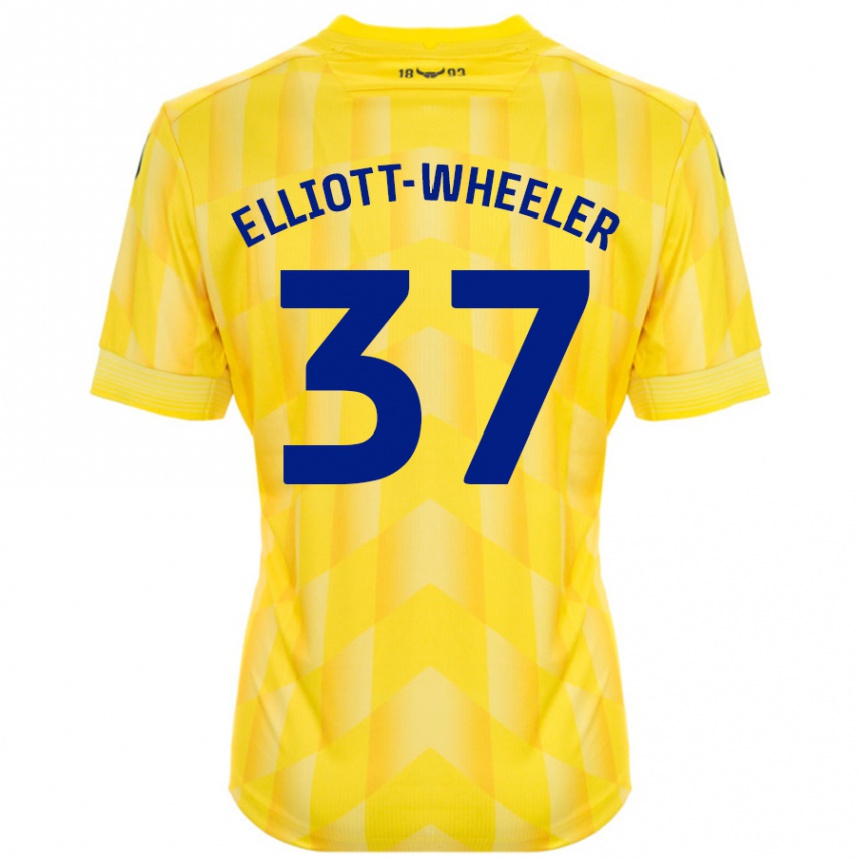 Vaikiškas Aidan Elliott-Wheeler #37 Geltona Namų Marškinėliai 2024/25 T-Shirt