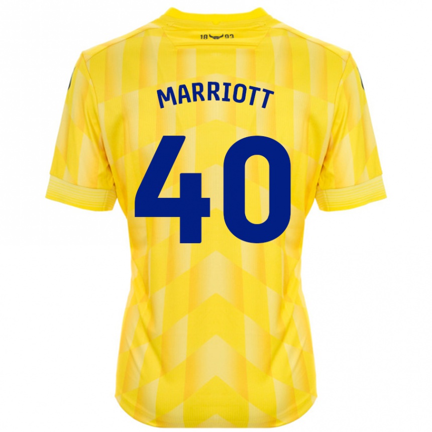 Vaikiškas Monty Marriott #40 Geltona Namų Marškinėliai 2024/25 T-Shirt