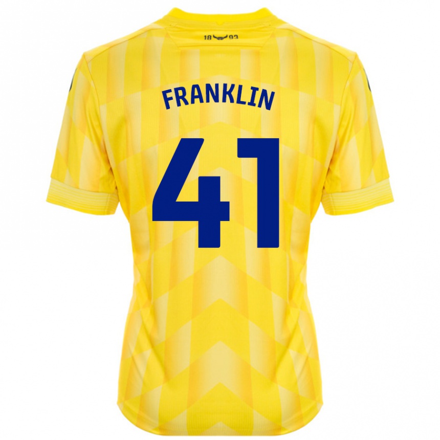 Vaikiškas George Franklin #41 Geltona Namų Marškinėliai 2024/25 T-Shirt