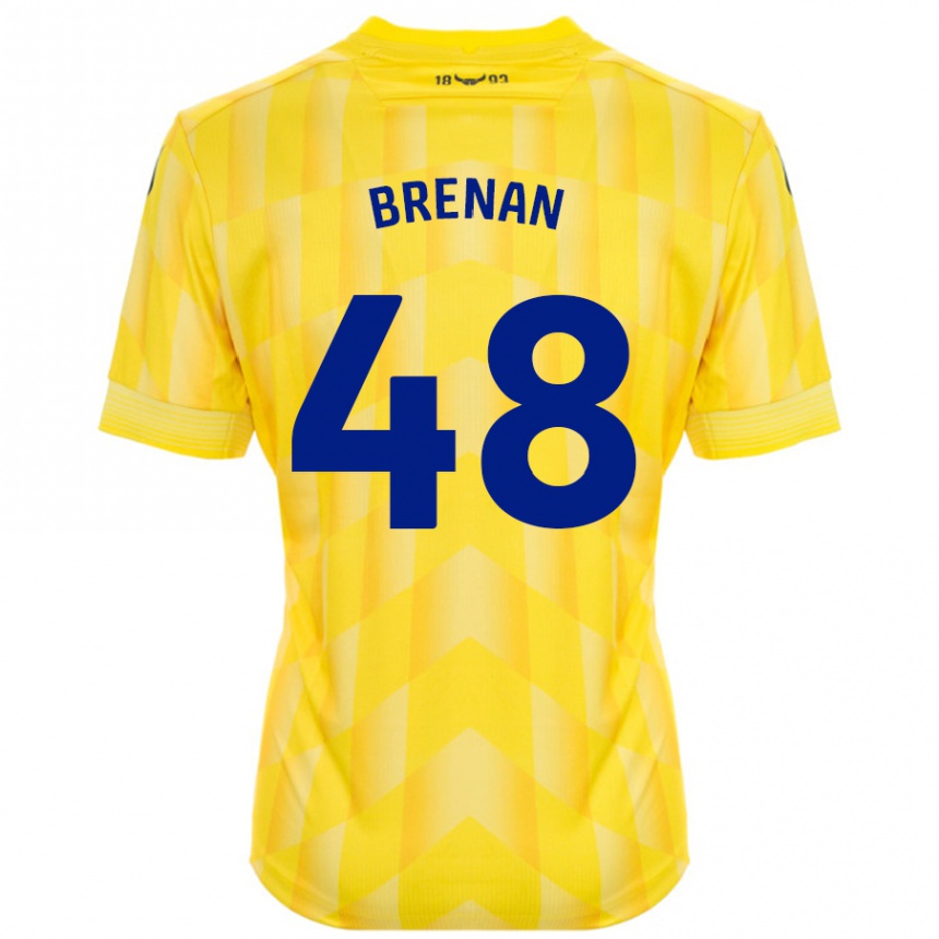 Vaikiškas Tobias Brenan #48 Geltona Namų Marškinėliai 2024/25 T-Shirt