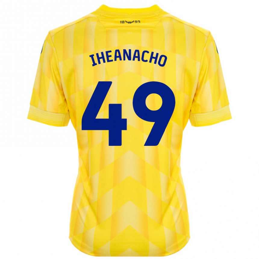 Vaikiškas Josh Iheanacho #49 Geltona Namų Marškinėliai 2024/25 T-Shirt