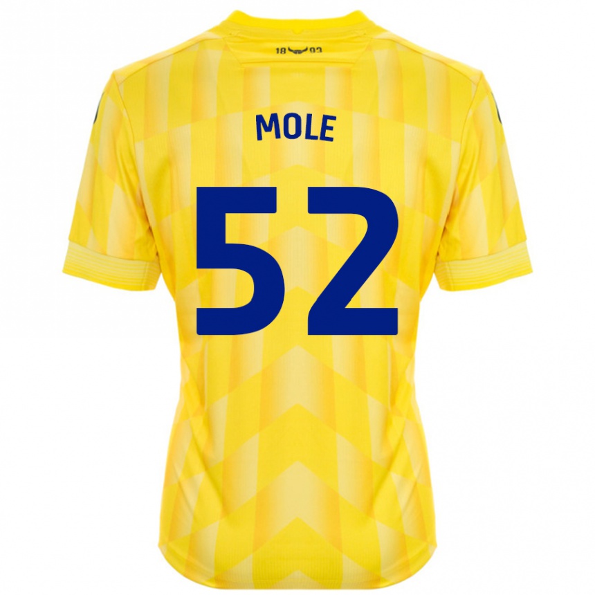 Vaikiškas Harrison Mole #52 Geltona Namų Marškinėliai 2024/25 T-Shirt