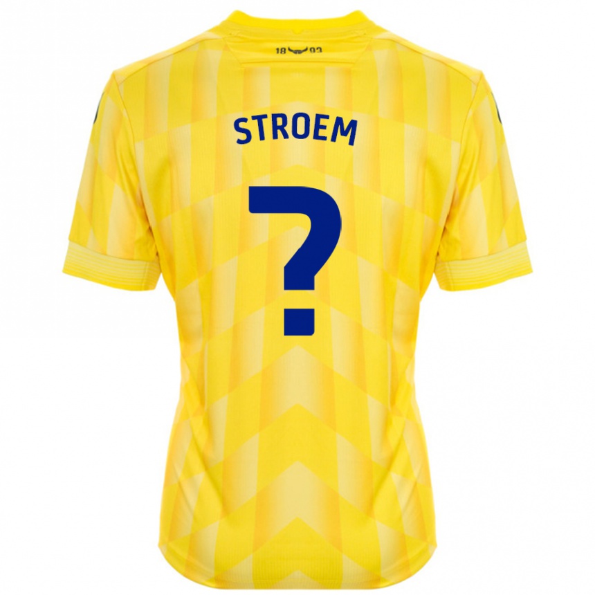 Vaikiškas Lena Stroem #0 Geltona Namų Marškinėliai 2024/25 T-Shirt