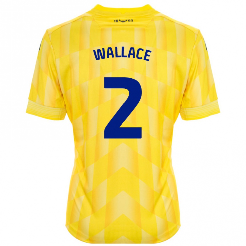 Vaikiškas Emily Wallace #2 Geltona Namų Marškinėliai 2024/25 T-Shirt