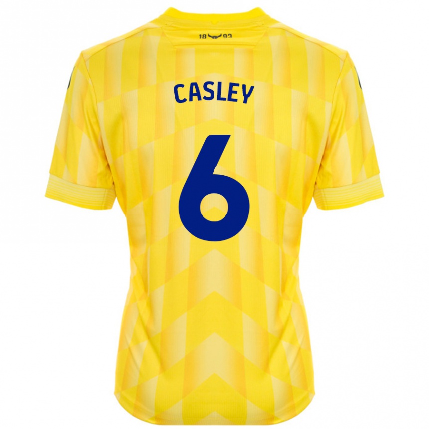 Vaikiškas Riva Casley #6 Geltona Namų Marškinėliai 2024/25 T-Shirt