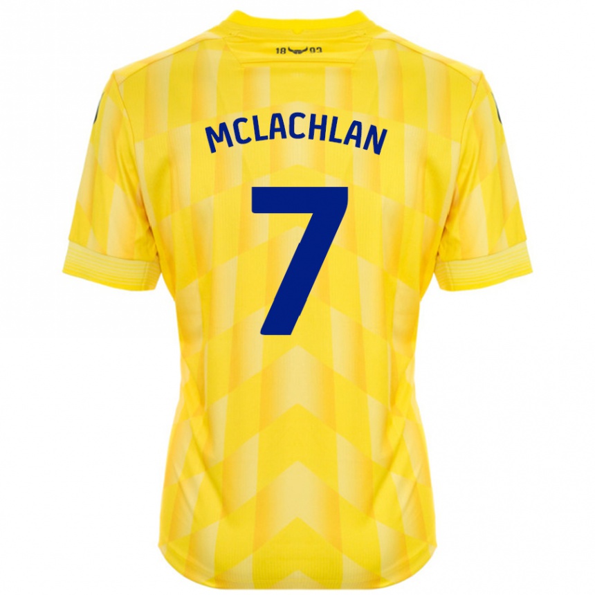 Vaikiškas Daisy Mclachlan #7 Geltona Namų Marškinėliai 2024/25 T-Shirt