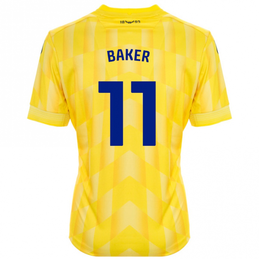 Vaikiškas Sophie Baker #11 Geltona Namų Marškinėliai 2024/25 T-Shirt