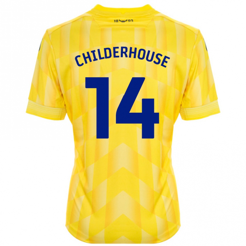 Vaikiškas Molly Childerhouse #14 Geltona Namų Marškinėliai 2024/25 T-Shirt