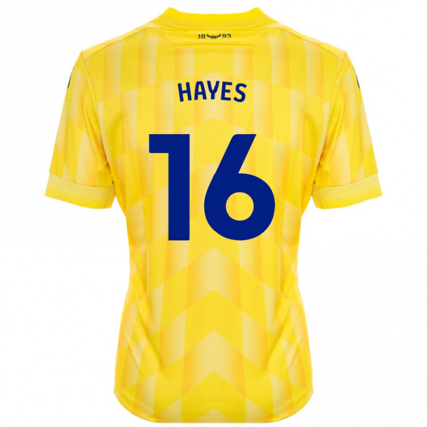 Vaikiškas Georgia Hayes #16 Geltona Namų Marškinėliai 2024/25 T-Shirt