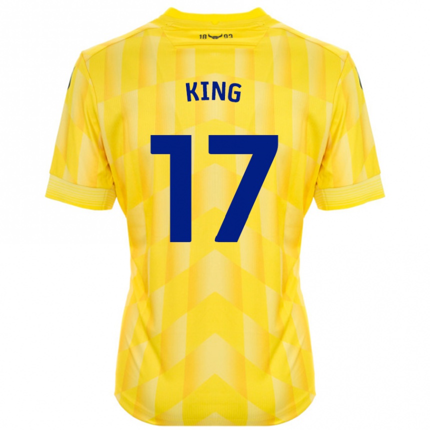 Vaikiškas Sarah King #17 Geltona Namų Marškinėliai 2024/25 T-Shirt