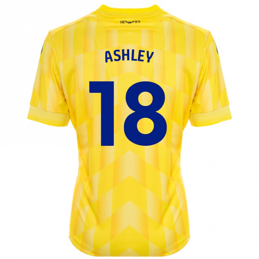 Vaikiškas Alex Ashley #18 Geltona Namų Marškinėliai 2024/25 T-Shirt