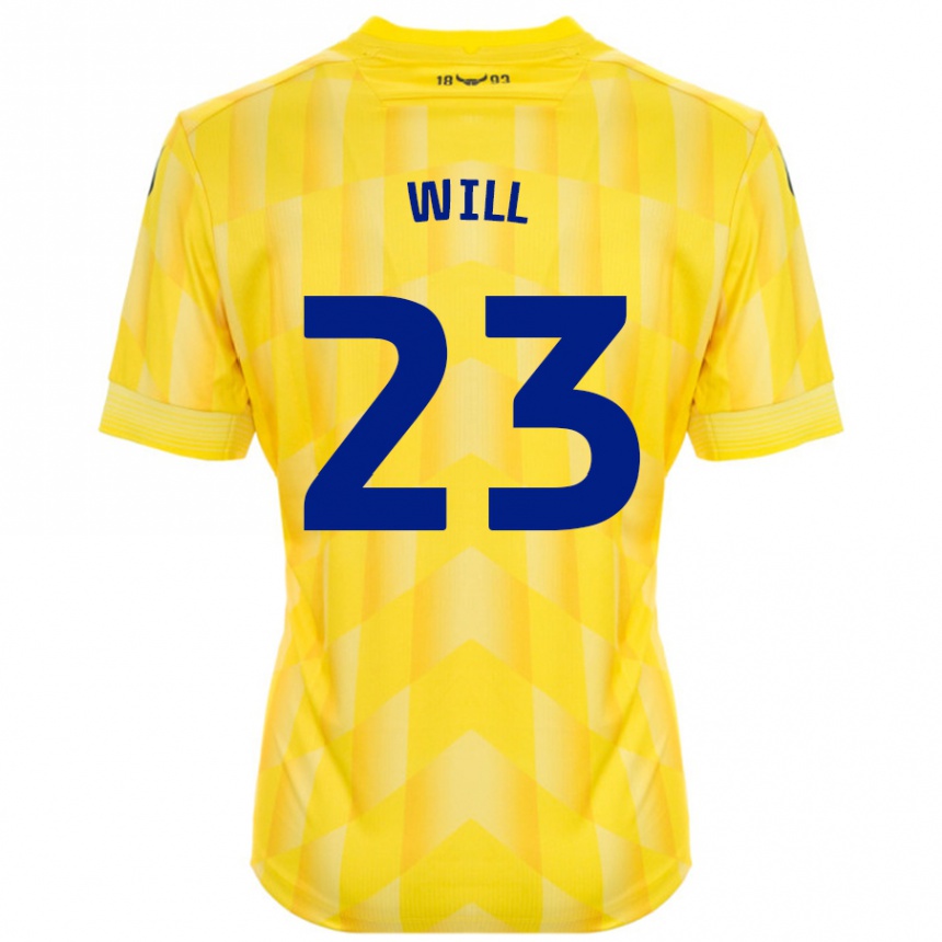 Vaikiškas Merrick Will #23 Geltona Namų Marškinėliai 2024/25 T-Shirt