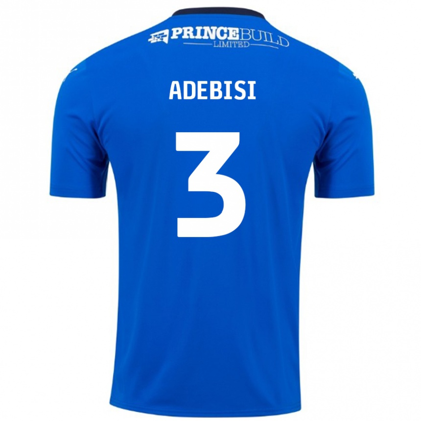 Vaikiškas Rio Adebisi #3 Mėlyna Balta Namų Marškinėliai 2024/25 T-Shirt