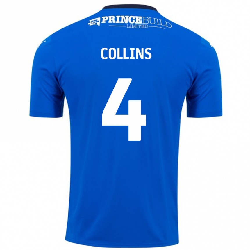 Vaikiškas Archie Collins #4 Mėlyna Balta Namų Marškinėliai 2024/25 T-Shirt