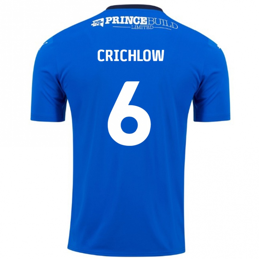 Vaikiškas Romoney Crichlow #6 Mėlyna Balta Namų Marškinėliai 2024/25 T-Shirt