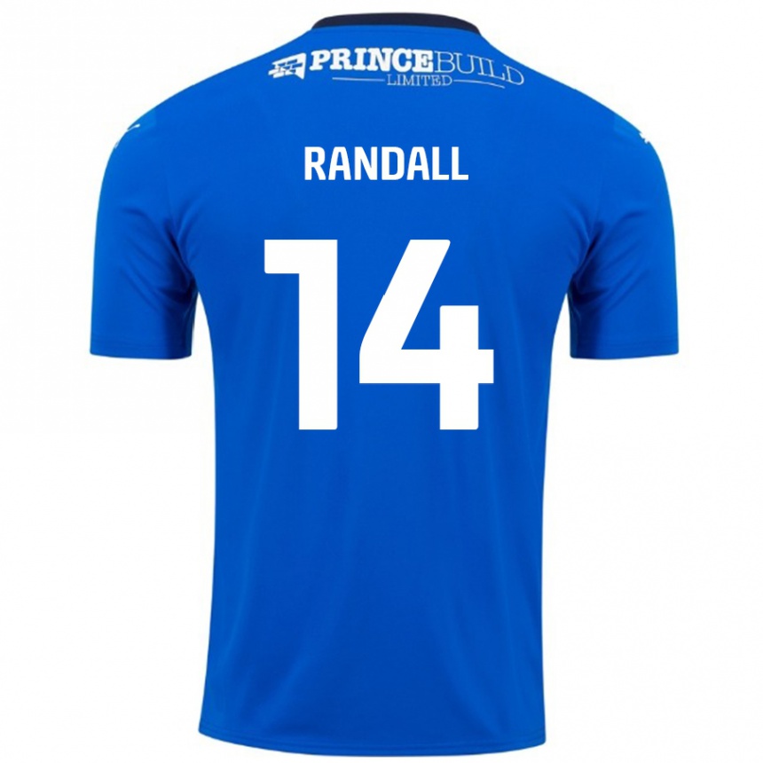 Vaikiškas Joel Randall #14 Mėlyna Balta Namų Marškinėliai 2024/25 T-Shirt