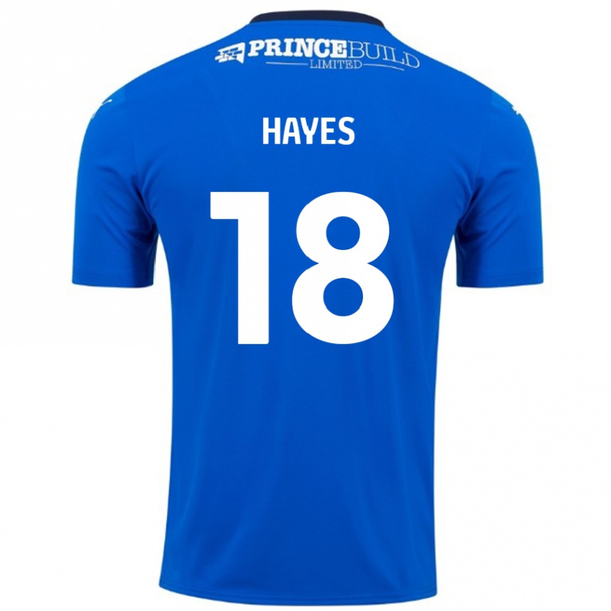 Vaikiškas Cian Hayes #18 Mėlyna Balta Namų Marškinėliai 2024/25 T-Shirt