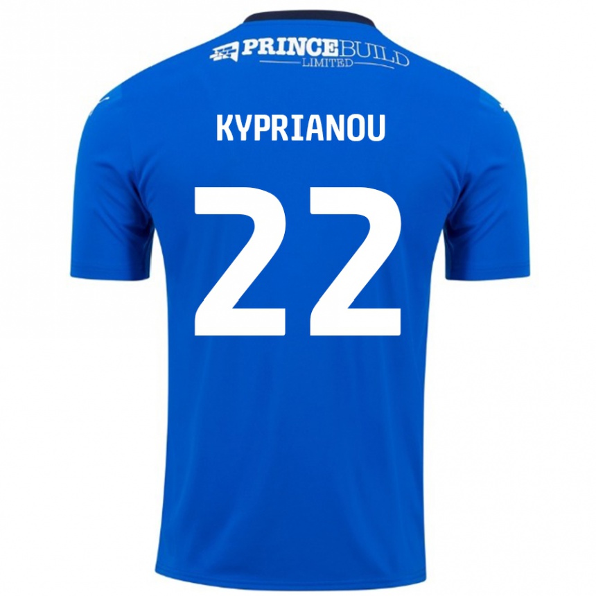 Vaikiškas Hector Kyprianou #22 Mėlyna Balta Namų Marškinėliai 2024/25 T-Shirt