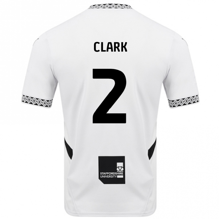 Vaikiškas Mitch Clark #2 Baltas Namų Marškinėliai 2024/25 T-Shirt