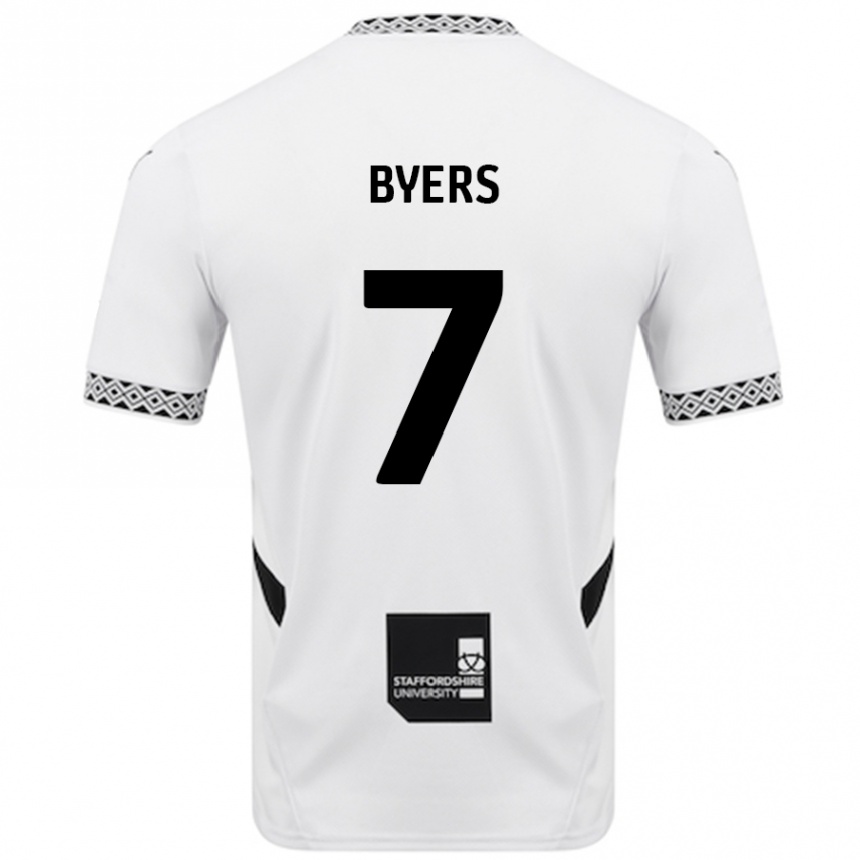 Vaikiškas George Byers #7 Baltas Namų Marškinėliai 2024/25 T-Shirt