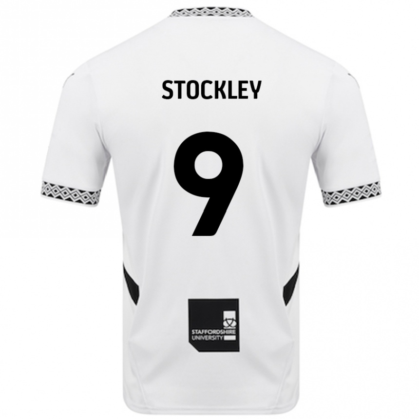 Vaikiškas Jayden Stockley #9 Baltas Namų Marškinėliai 2024/25 T-Shirt