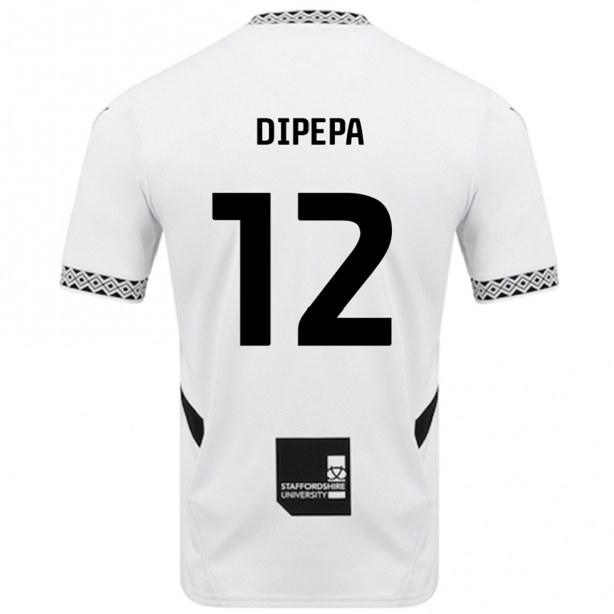 Vaikiškas Baylee Dipepa #12 Baltas Namų Marškinėliai 2024/25 T-Shirt