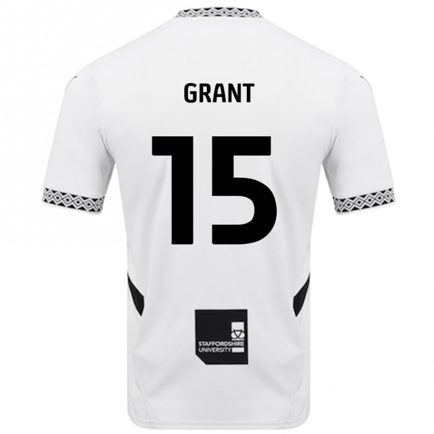 Vaikiškas Conor Grant #15 Baltas Namų Marškinėliai 2024/25 T-Shirt