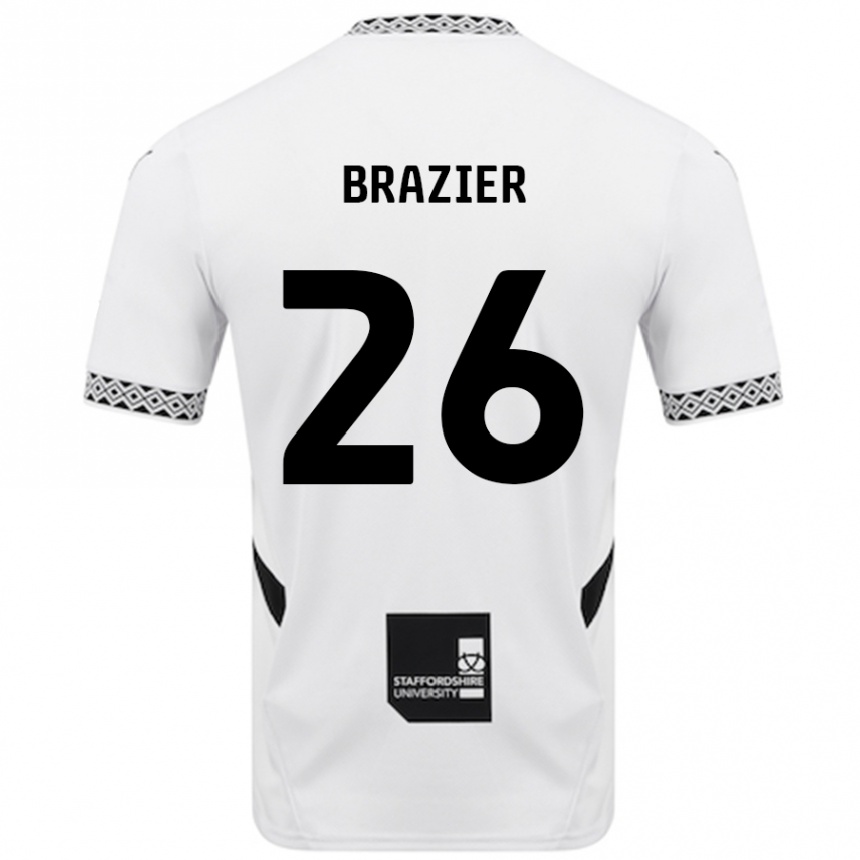 Vaikiškas Liam Brazier #26 Baltas Namų Marškinėliai 2024/25 T-Shirt