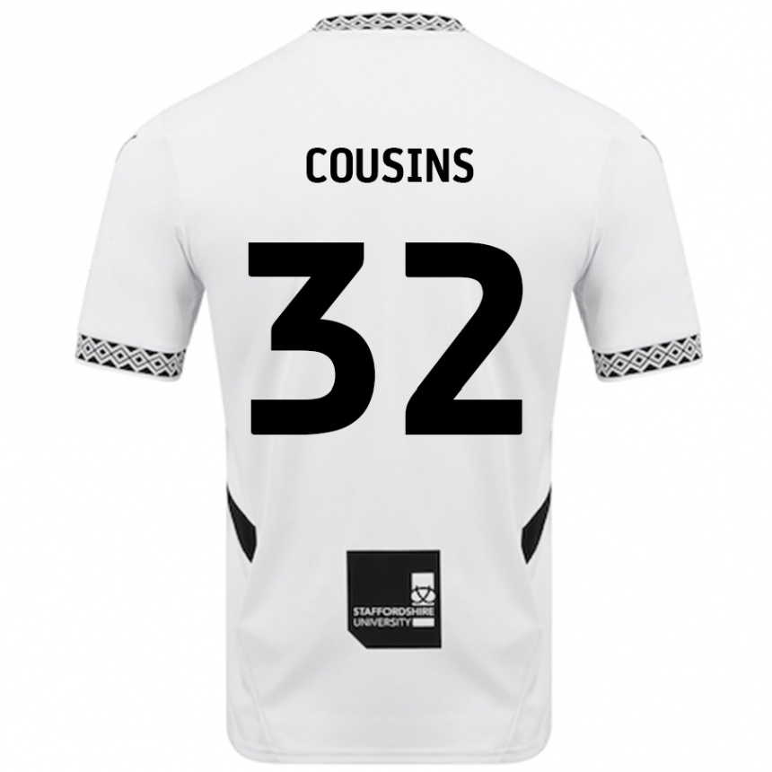 Vaikiškas Logan Cousins #32 Baltas Namų Marškinėliai 2024/25 T-Shirt