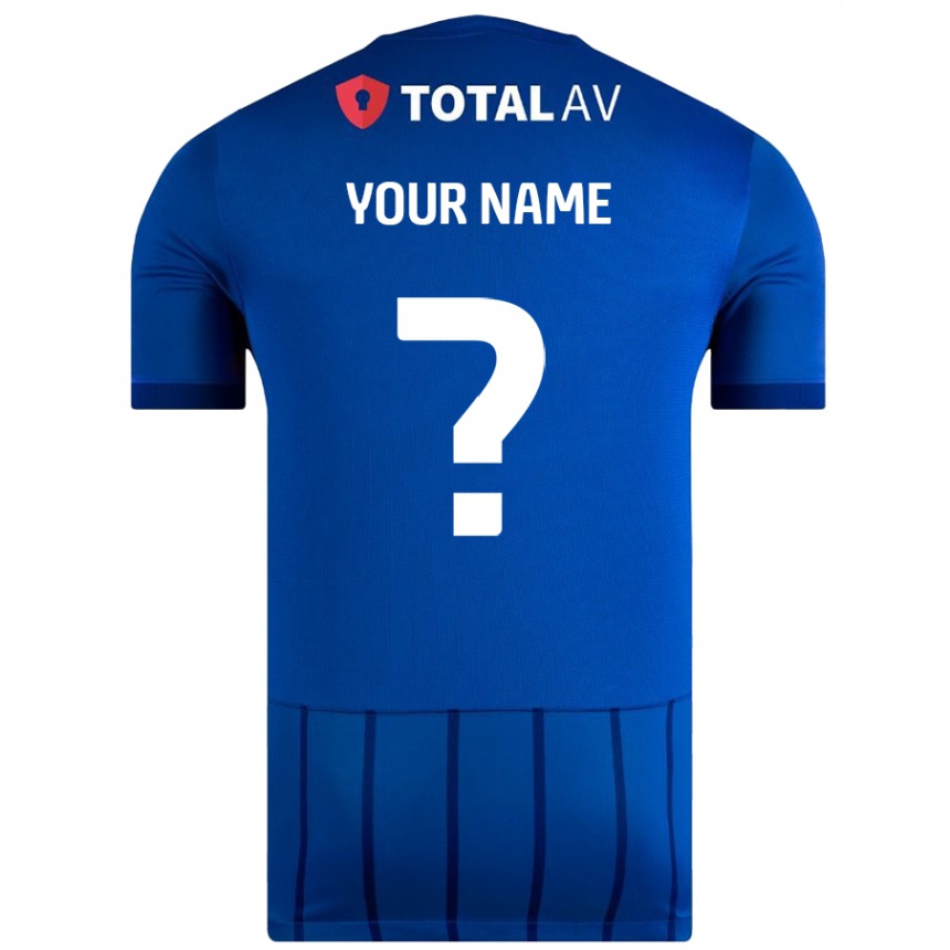 Vaikiškas Jūsų Vardas #0 Mėlyna Namų Marškinėliai 2024/25 T-Shirt