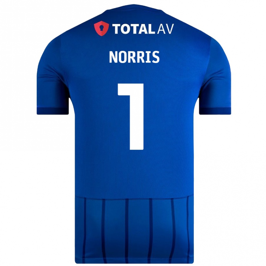 Vaikiškas Will Norris #1 Mėlyna Namų Marškinėliai 2024/25 T-Shirt