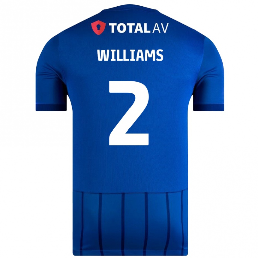 Vaikiškas Jordan Williams #2 Mėlyna Namų Marškinėliai 2024/25 T-Shirt