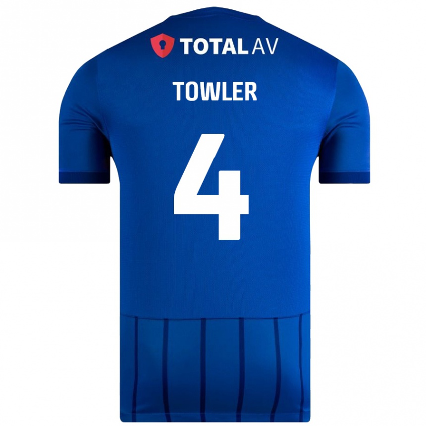 Vaikiškas Ryley Towler #4 Mėlyna Namų Marškinėliai 2024/25 T-Shirt