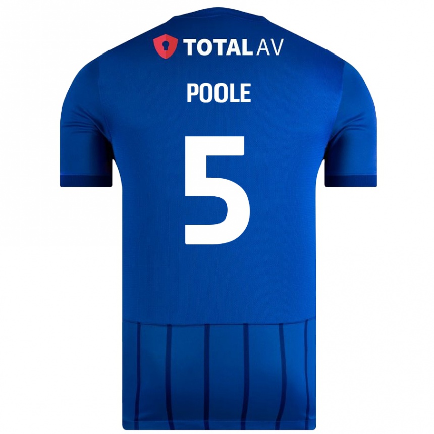 Vaikiškas Regan Poole #5 Mėlyna Namų Marškinėliai 2024/25 T-Shirt