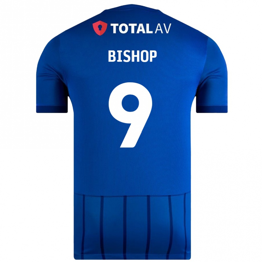 Vaikiškas Colby Bishop #9 Mėlyna Namų Marškinėliai 2024/25 T-Shirt