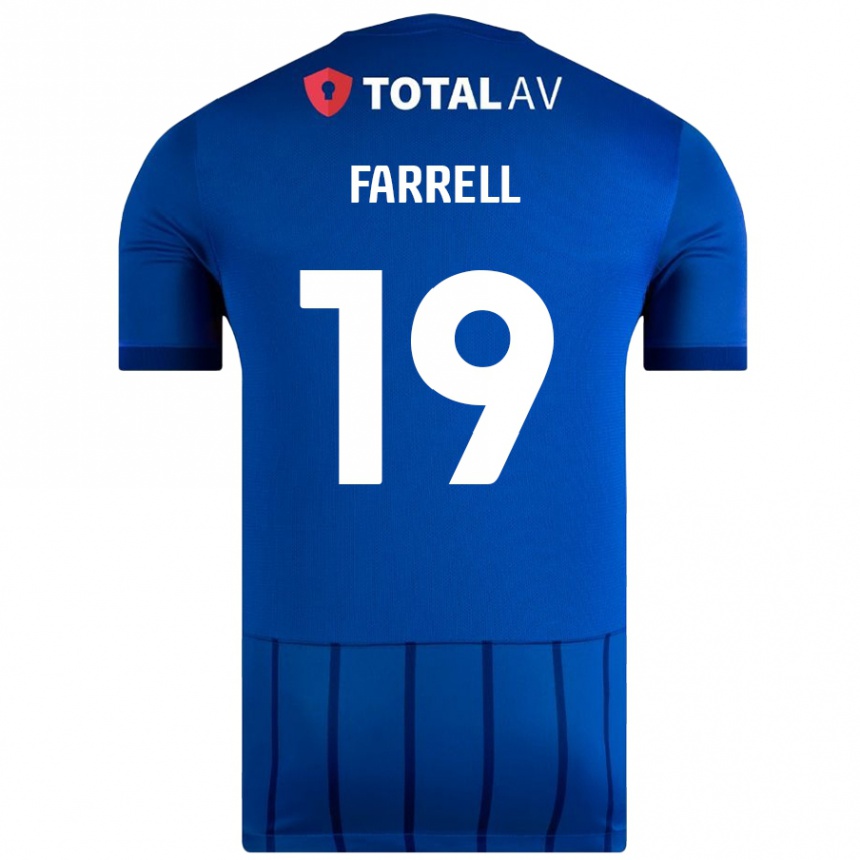 Vaikiškas Jacob Farrell #19 Mėlyna Namų Marškinėliai 2024/25 T-Shirt