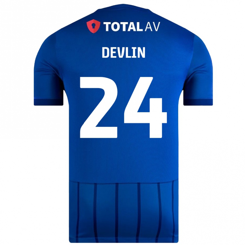 Vaikiškas Terry Devlin #24 Mėlyna Namų Marškinėliai 2024/25 T-Shirt