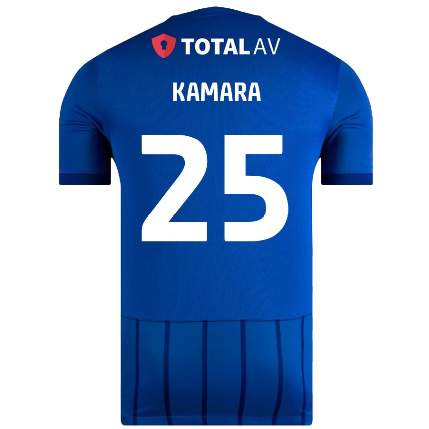 Vaikiškas Abdoulaye Kamara #25 Mėlyna Namų Marškinėliai 2024/25 T-Shirt