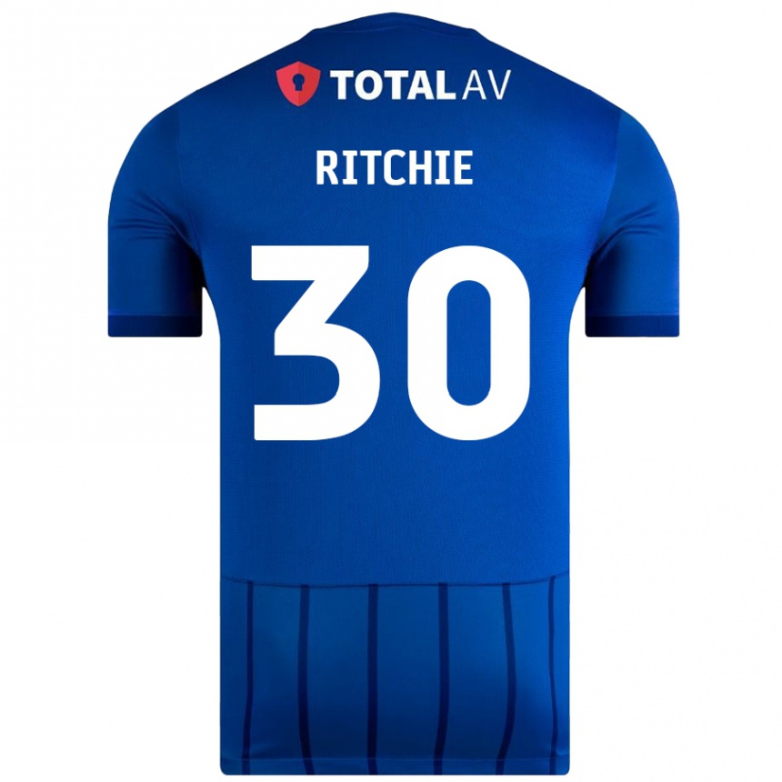 Vaikiškas Matt Ritchie #30 Mėlyna Namų Marškinėliai 2024/25 T-Shirt