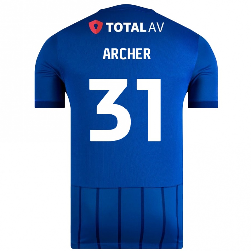 Vaikiškas Jordan Archer #31 Mėlyna Namų Marškinėliai 2024/25 T-Shirt