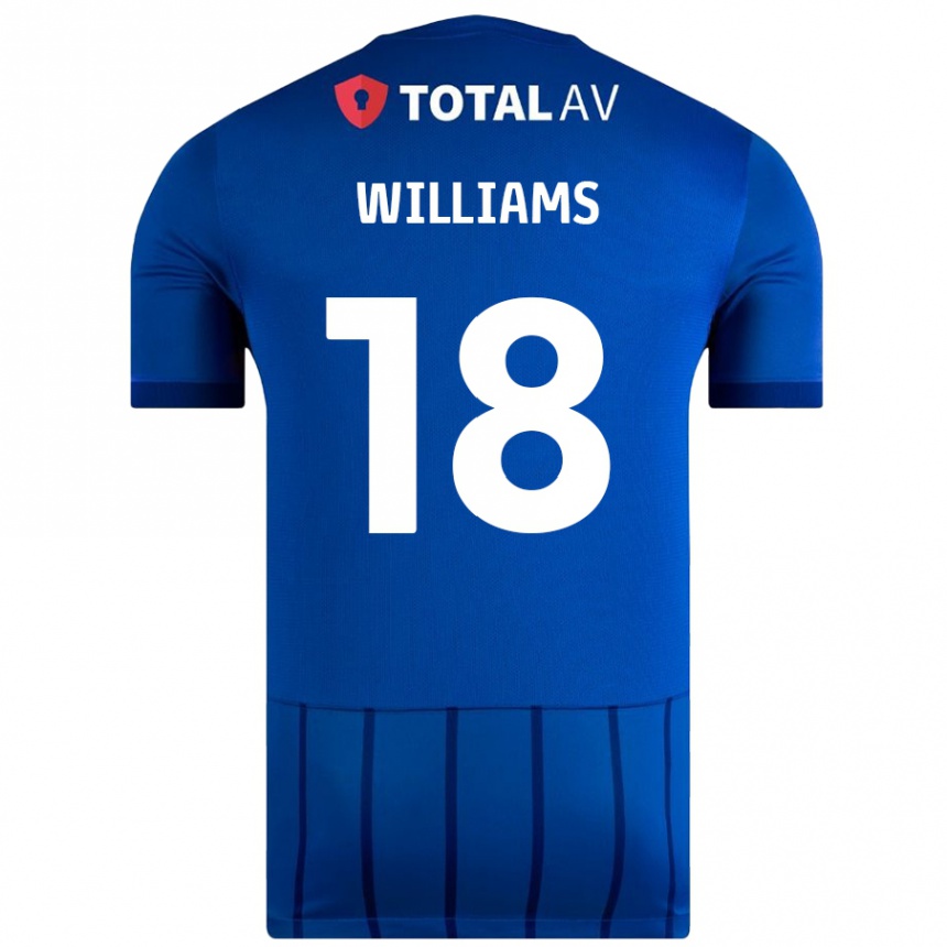 Vaikiškas Scarlett Williams #18 Mėlyna Namų Marškinėliai 2024/25 T-Shirt