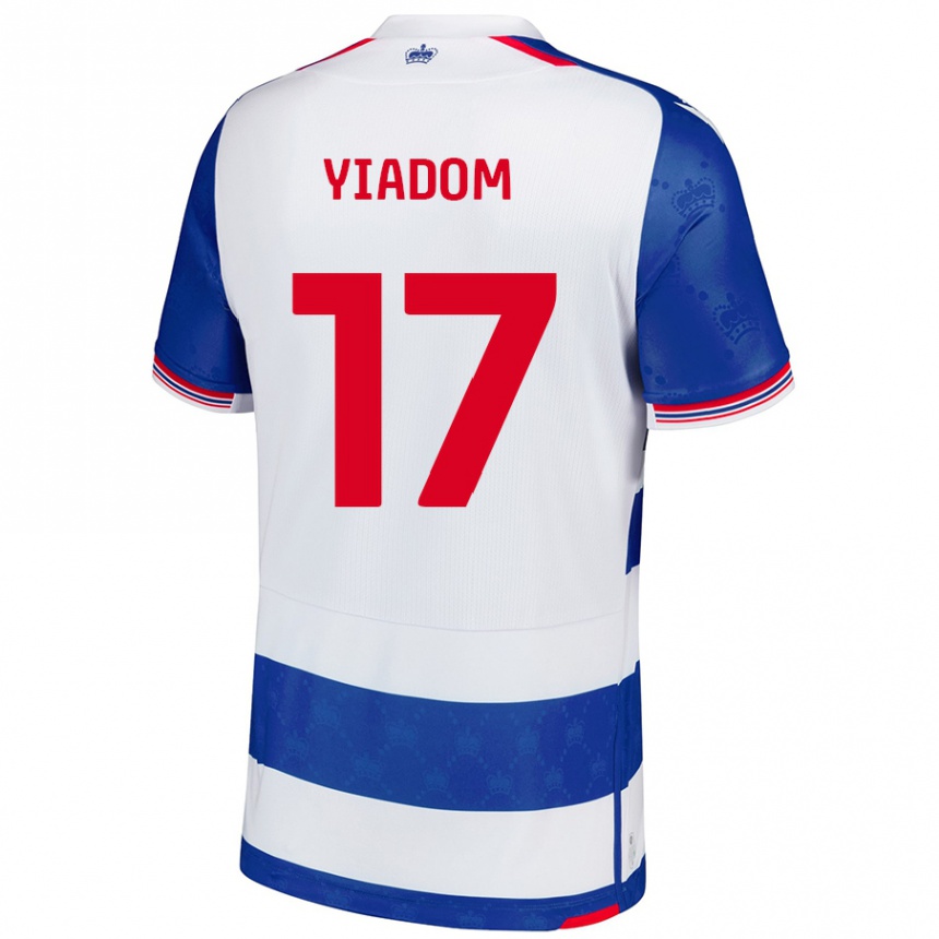 Vaikiškas Andy Yiadom #17 Mėlyna Balta Namų Marškinėliai 2024/25 T-Shirt