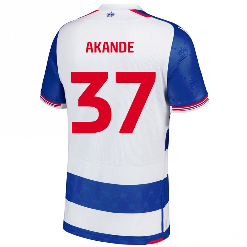 Vaikiškas Adrian Akande #37 Mėlyna Balta Namų Marškinėliai 2024/25 T-Shirt