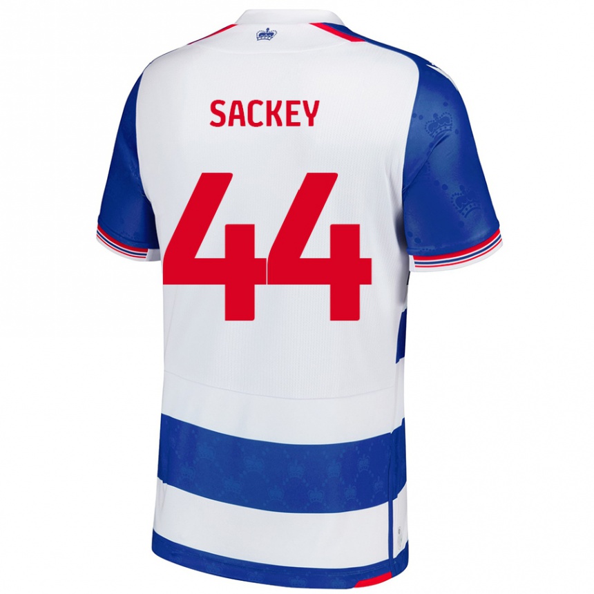 Vaikiškas Tyler Sackey #44 Mėlyna Balta Namų Marškinėliai 2024/25 T-Shirt