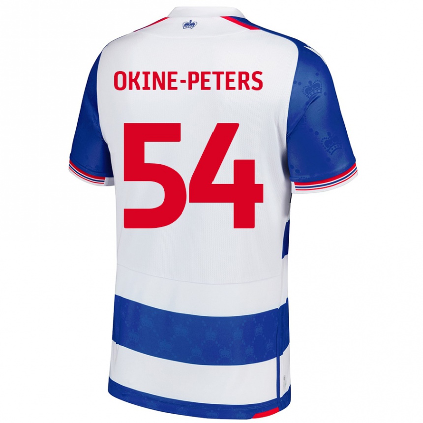 Vaikiškas Jeremiah Okine-Peters #54 Mėlyna Balta Namų Marškinėliai 2024/25 T-Shirt