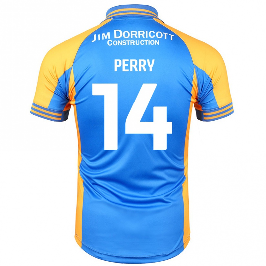 Vaikiškas Taylor Perry #14 Mėlynas Gintaras Namų Marškinėliai 2024/25 T-Shirt