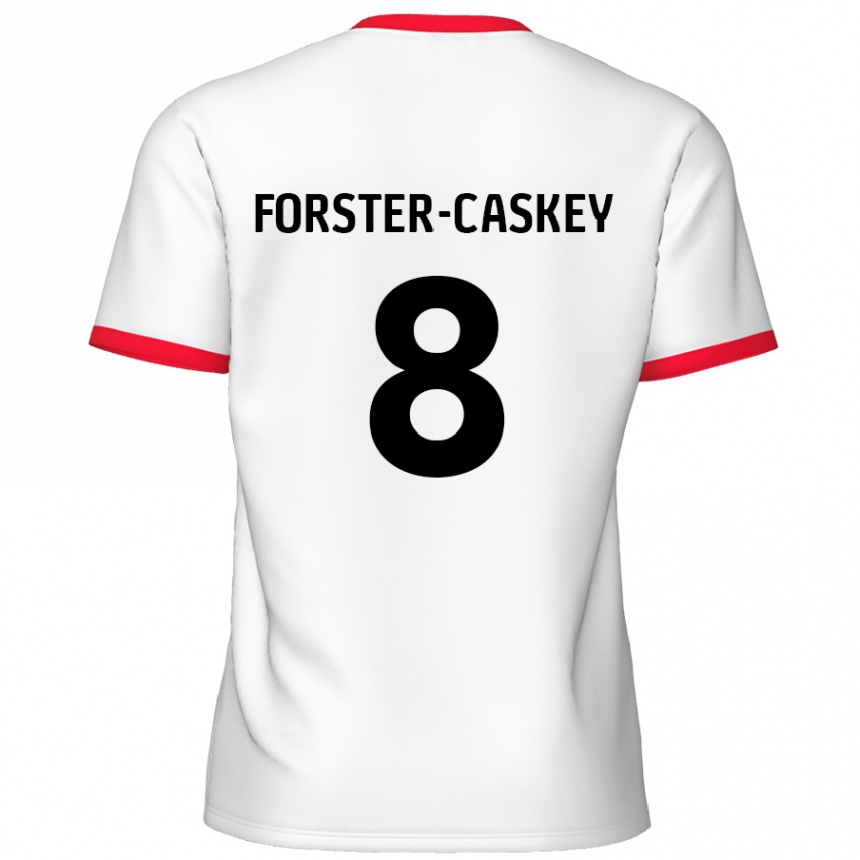 Vaikiškas Jake Forster-Caskey #8 Balta Raudona Namų Marškinėliai 2024/25 T-Shirt