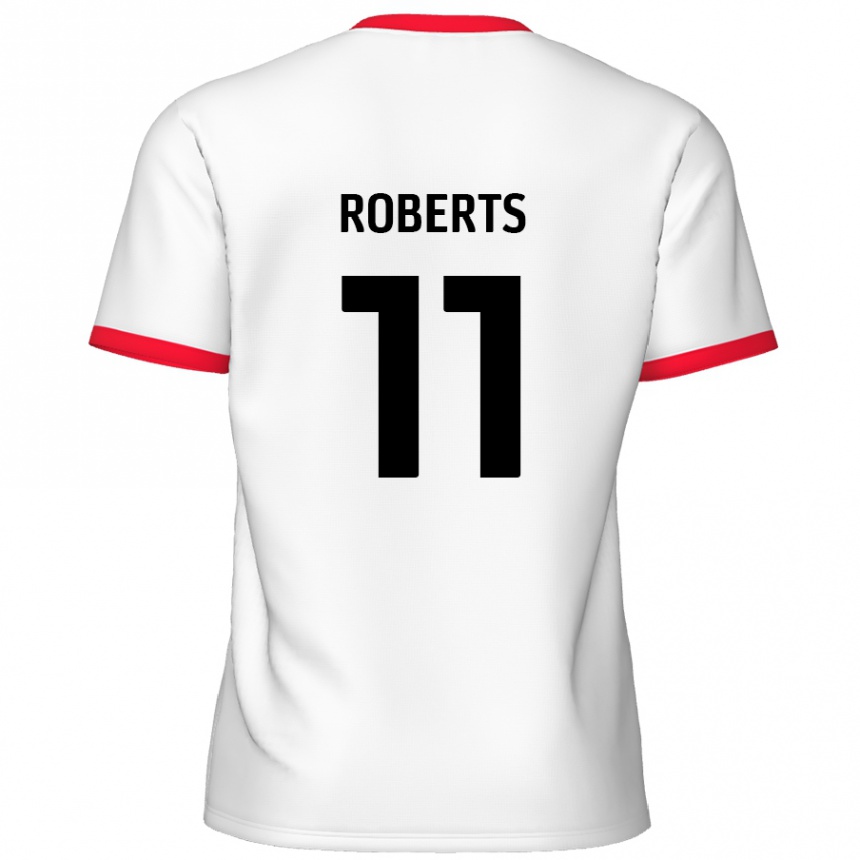 Vaikiškas Jordan Roberts #11 Balta Raudona Namų Marškinėliai 2024/25 T-Shirt