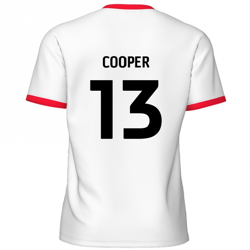 Vaikiškas Murphy Cooper #13 Balta Raudona Namų Marškinėliai 2024/25 T-Shirt