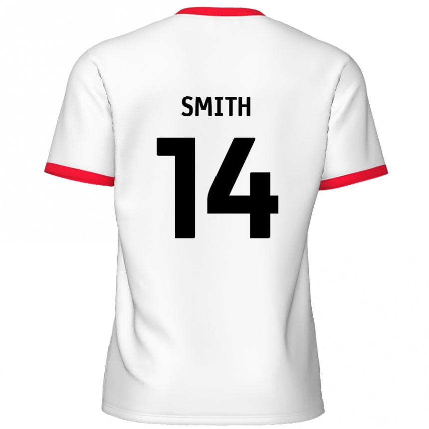 Vaikiškas Kane Smith #14 Balta Raudona Namų Marškinėliai 2024/25 T-Shirt